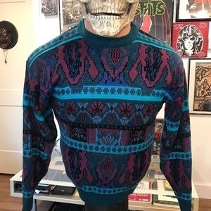 Vtg 90’s Colorful Saturdays brand sweater size Xl